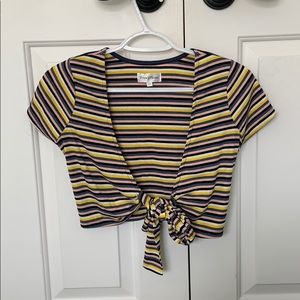 Privacy Please - Alexandria Top (Yellow stripe)